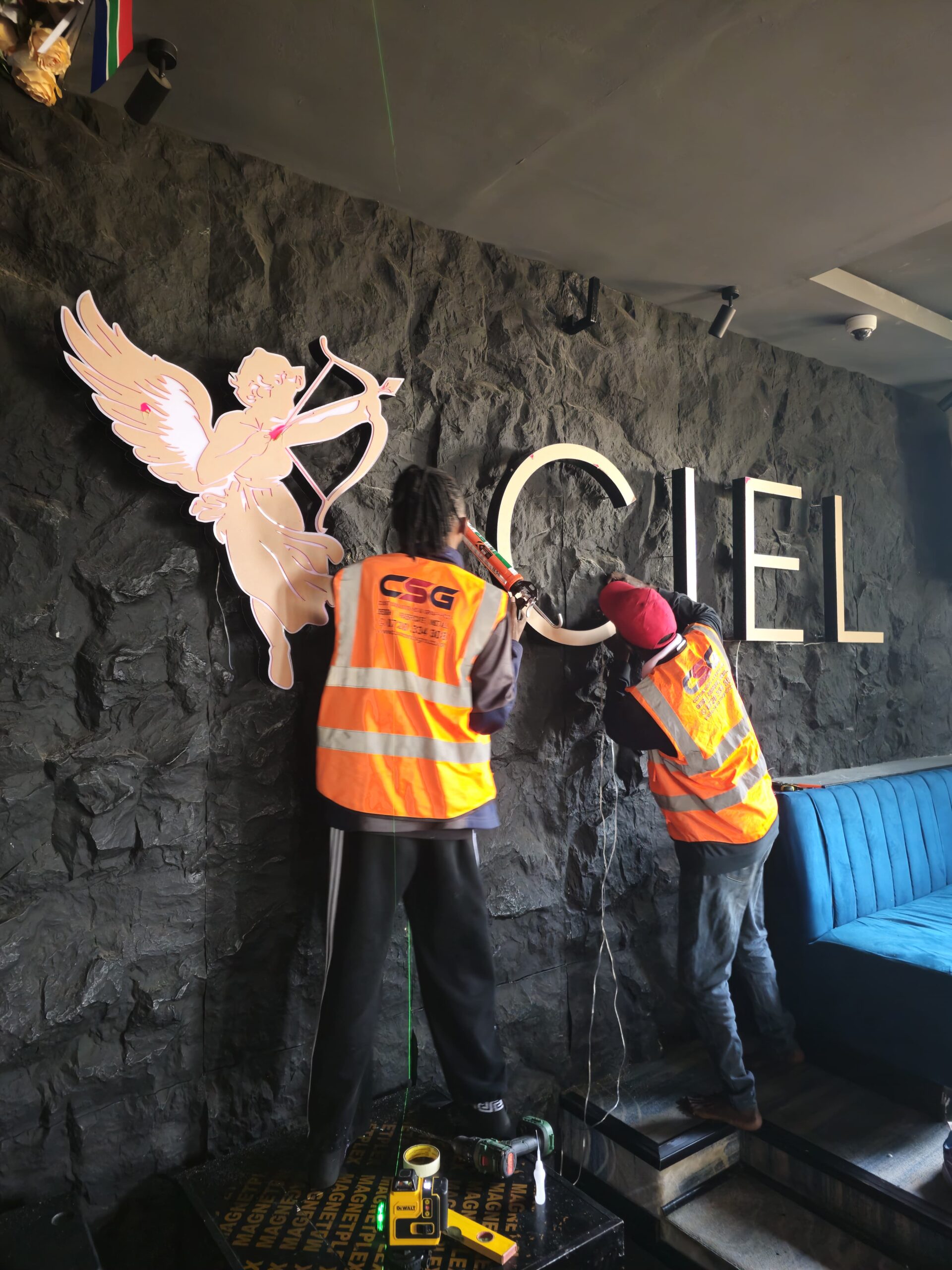 Reception sign wall branding Kenya